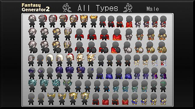 RPG Maker MZ - Fantasy Generator 2 Knight Armor Part Set