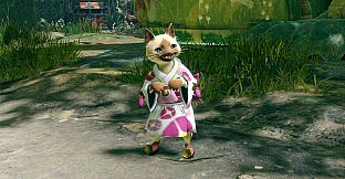 MONSTER HUNTER RISE - "F Floral Yukata" Palico layered armor piece