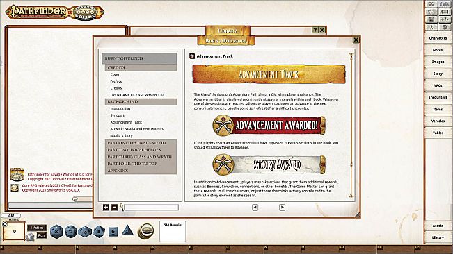 Fantasy Grounds - Pathfinder(R) for Savage Worlds: Rise of the Runelords! Book 1 - Burnt Offerings