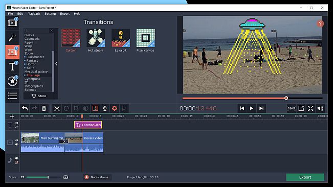 Movavi Video Suite 2022 Effects - Pixel Age Pack