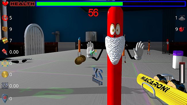 Die, zombie sausage, die!