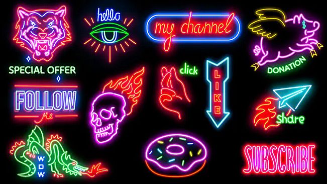 Movavi Video Suite 2024 - Neon Vlog Pack