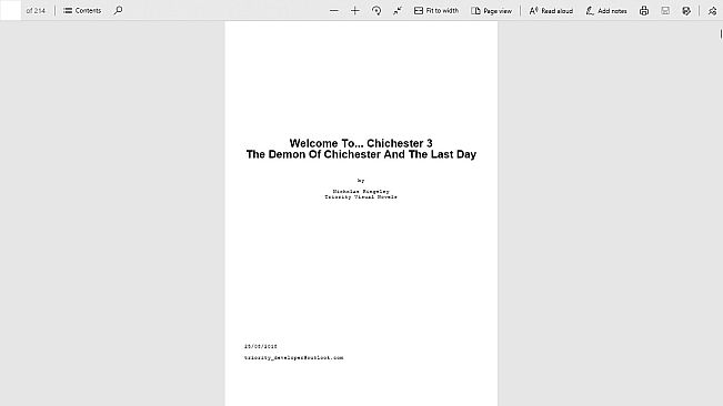 Welcome To... Chichester 3 : Script