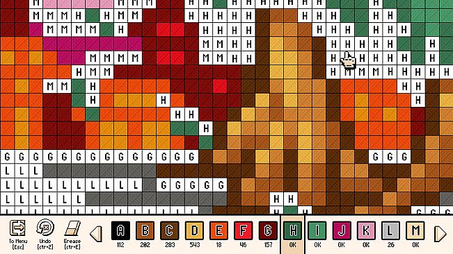 Pixel Cross Stitch Color by Number