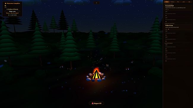 The Throwing Pinecones Into A Campfire Game