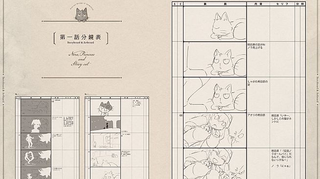 Concept Design of  anime - The Princess, the Stray Cat, and Matters of the Heart