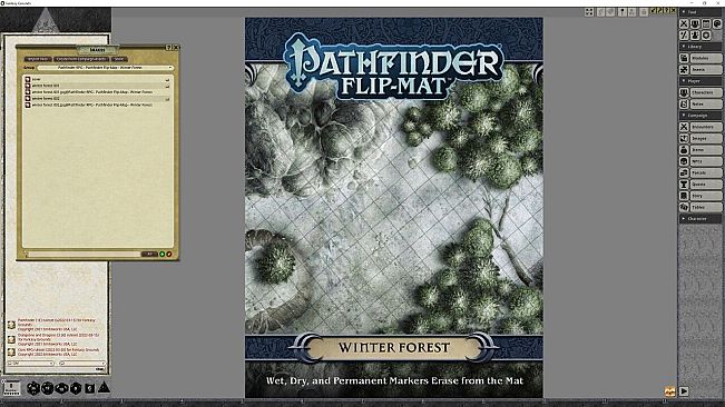 Fantasy Grounds - Pathfinder RPG - Pathfinder Flip-Mat - Winter Forest