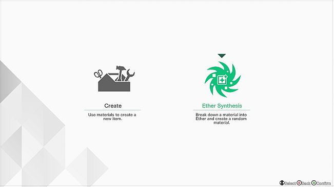 BLUE REFLECTION: Second Light - Crafting Function - Ether Synthesis
