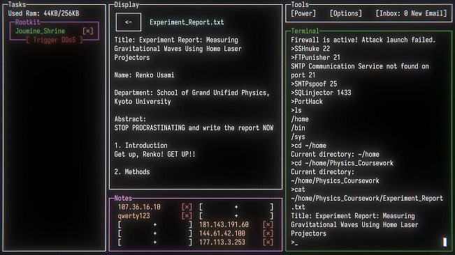 Hifuu OS: Hack Into the Barrier