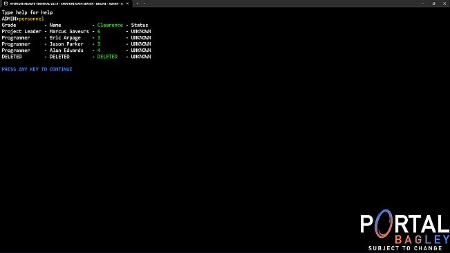 Portal BAGLEY - Aperture Remote Terminal