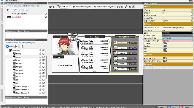 RPG Developer Bakin Layout Data Comic