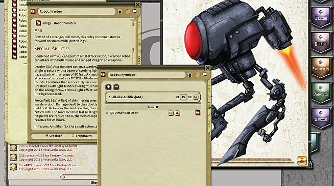 Fantasy Grounds - Mythic Monsters #37: Robots (PFRPG)