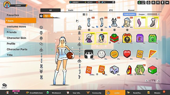 Freestyle2 - Winter Snow Santa Outfit Set (F)