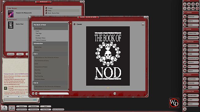 Fantasy Grounds - Vampire: The Masquerade 5th Edition The Book of Nod