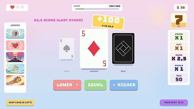 Hi-Lo: Card Roguelike