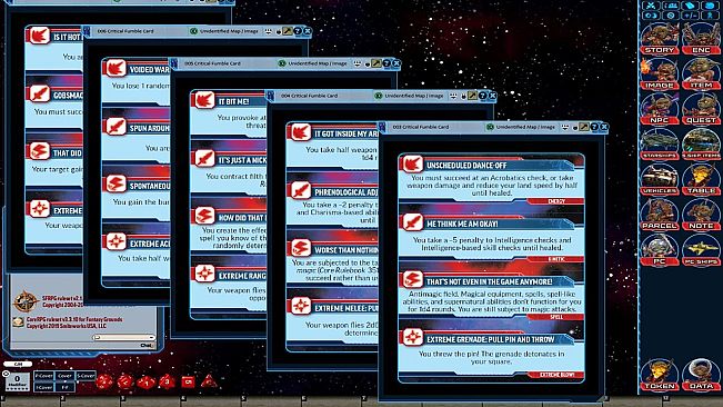 Fantasy Grounds - Starfinder RPG - Starfinder Critical Fumble Deck
