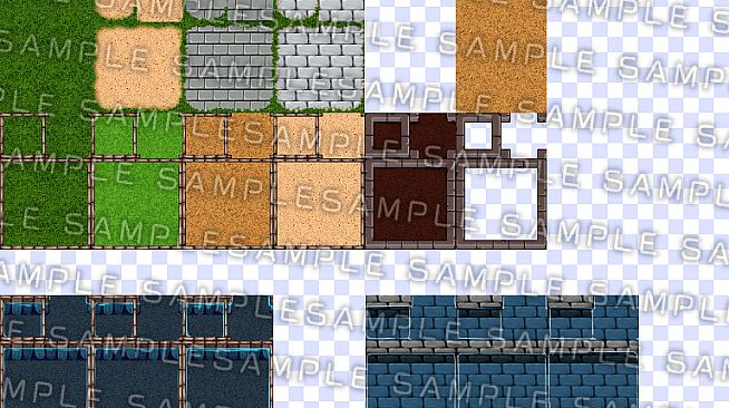 RPG Maker MZ - Krachware Fantasy Town Exterior Tileset