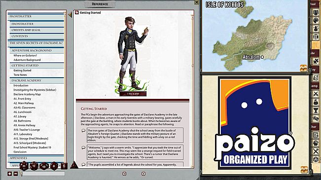 Fantasy Grounds - Pathfinder 2 RPG - Pathfinder Society Scenario #2-09: The Seven Secrets of Dacilane Academy