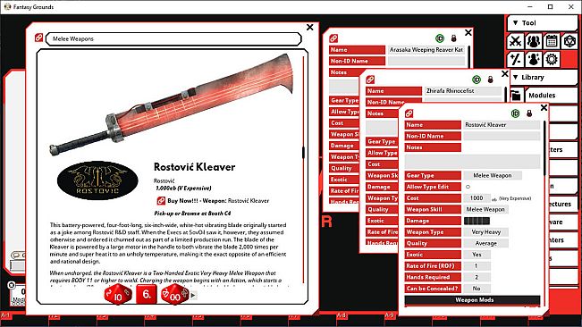 Fantasy Grounds - Cyberpunk Red Black Chrome