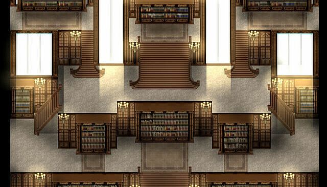 RPG Maker MZ - KR Dark Academia Library Tileset
