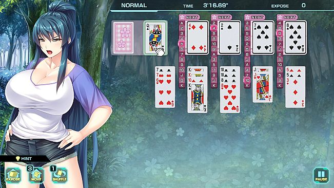 Pretty Girls Four Kings Solitaire