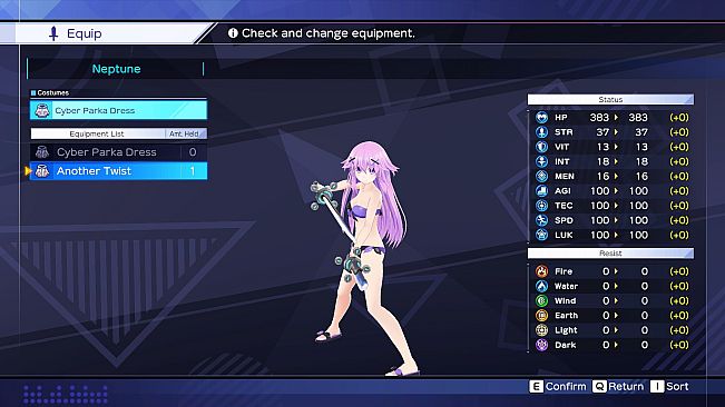 Neptunia Game Maker R:Evolution - Swimsuit Costume Set