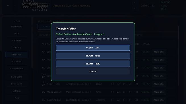 Simple Football League Manager