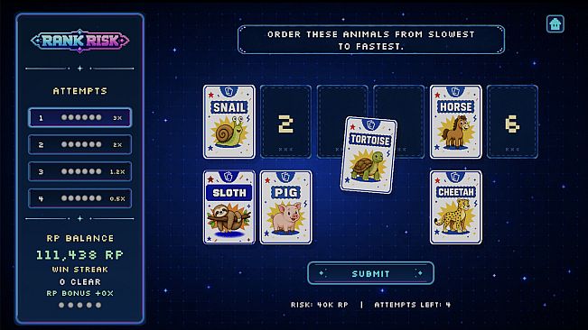 Rank Risk: Guess the Order