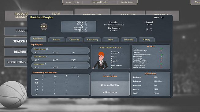 College Basketball Manager