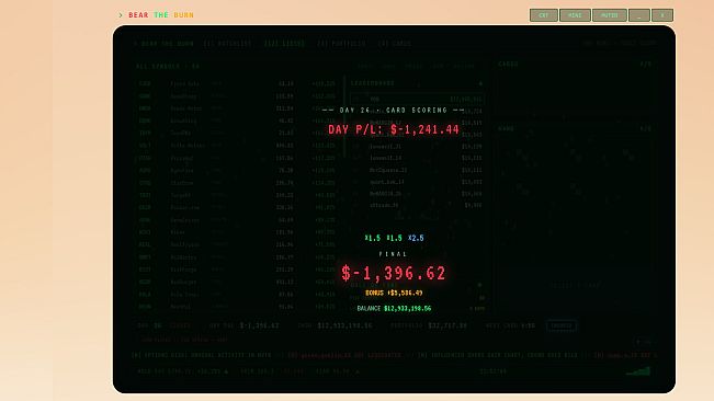 BEAR THE BURN: A Stock Market Deckbuilder