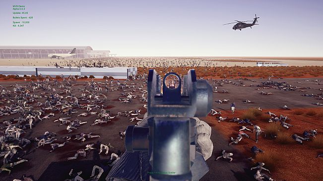 Minigun VS Swarms of the Zombie Apocalypse Simulator