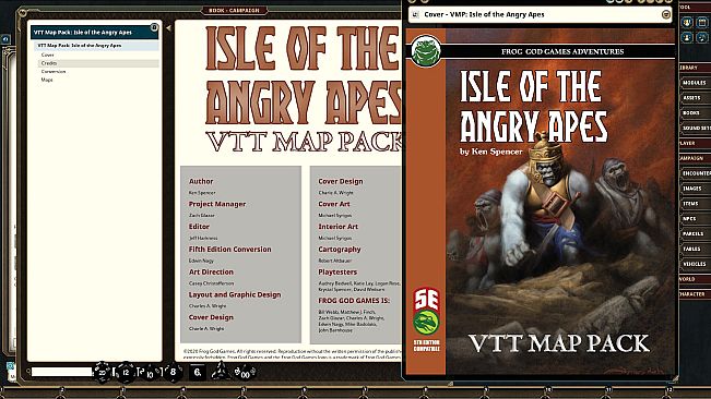 Fantasy Grounds - VTT Map Pack: Isle of the Angry Apes