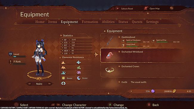 Super Neptunia RPG [Enchanted Series] Equipment Set