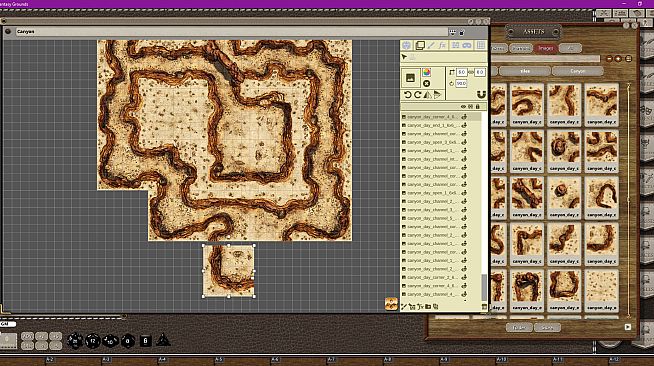 Fantasy Grounds - Black Scrolls Desert Canyons (Map Tile Pack)