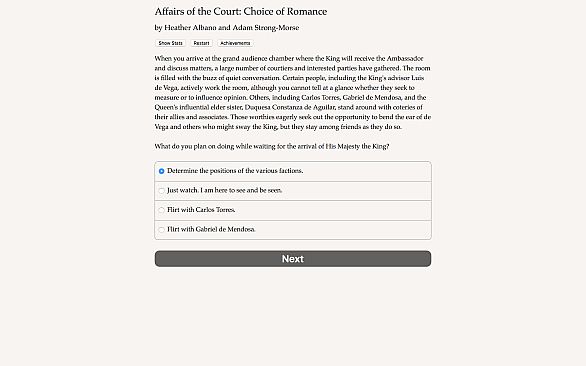 Affairs of the Court: Choice of Romance