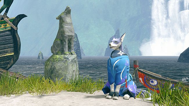 MONSTER HUNTER RISE - "C Floral Yukata" Palamute layered armor piece