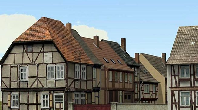 Modelset 1 - Railstation, Houses, Barn