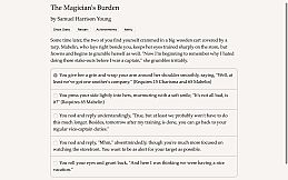 The Magician's Burden