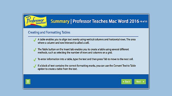 Professor Teaches Word 2016 – Mac