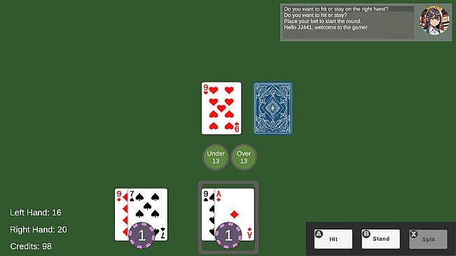 Hit and Stand Blackjack