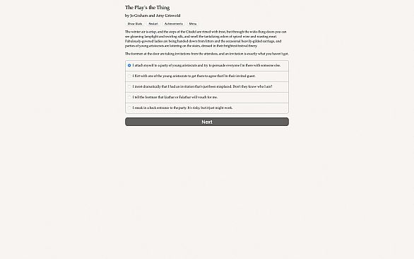 The Play's the Thing