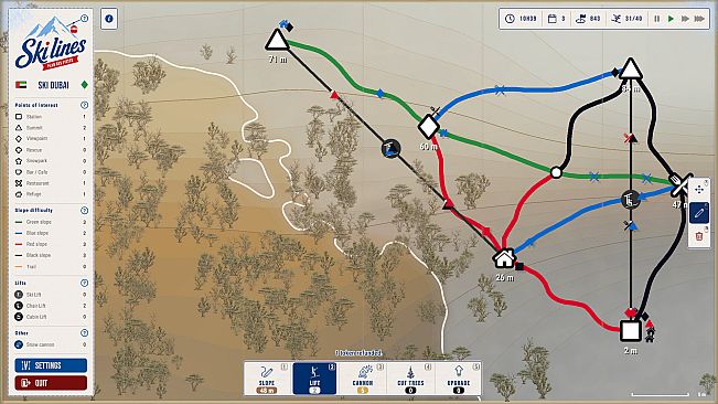 Ski Lines: Trail Map