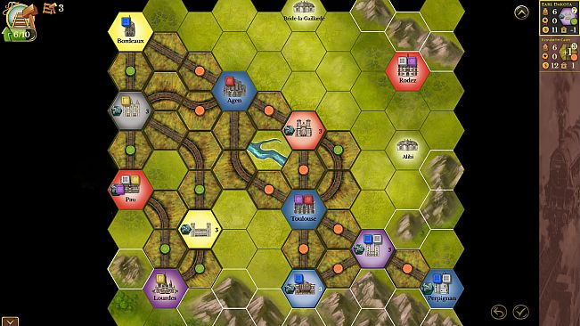 Steam: Rails to Riches - Southwestern France Map