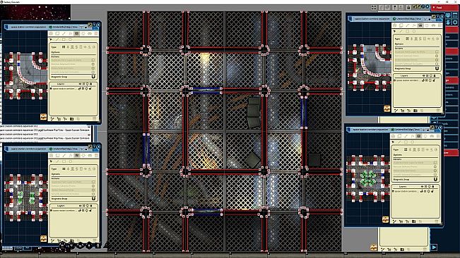 Fantasy Grounds - Starfinder RPG - Flip-Tiles - Space Station Corridors Expansion