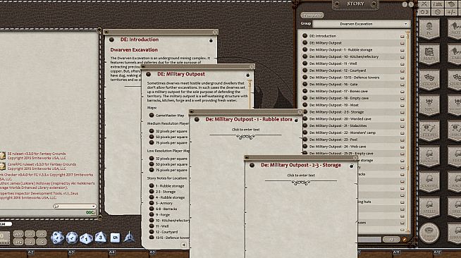 Fantasy Grounds - 0one's Colorprints #7: Dwarven Excavation (Map Pack)
