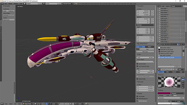 Radius-Wing SHMUP 3d Models