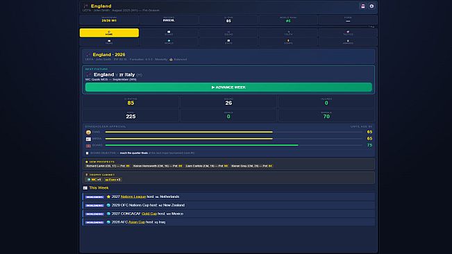Sim: World Cup Manager