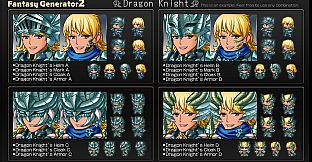 RPG Maker MZ - Fantasy Generator 2 Knight Armor Part Set