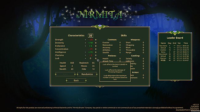 Nirmita: The Fantasy Survival RPG