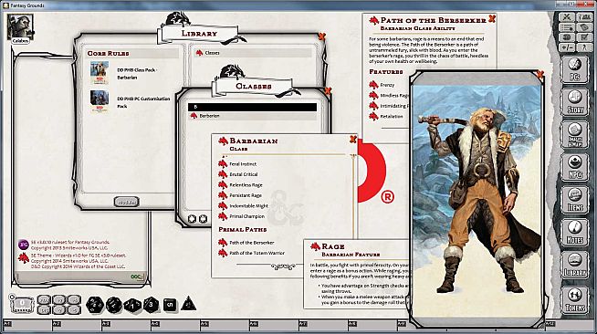 Fantasy Grounds - D&D Barbarian Class Pack